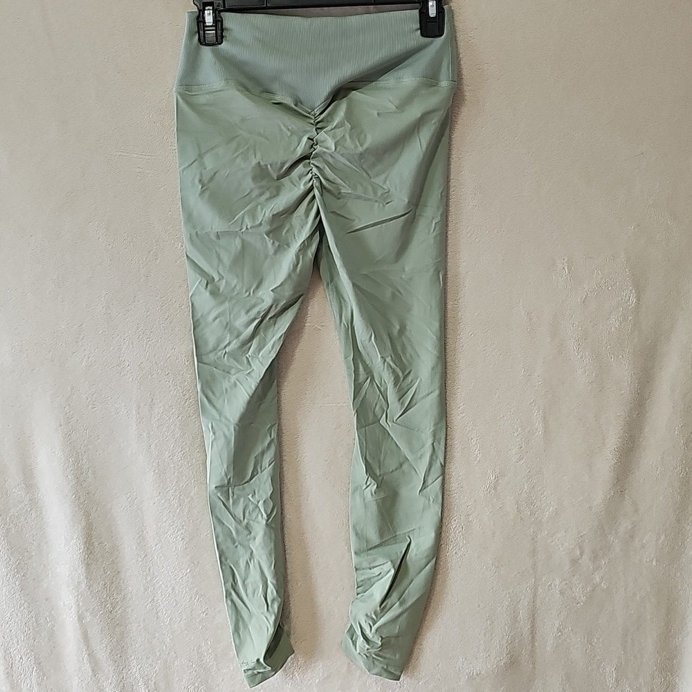 Whitney Simmons Rib Waist Gymshark Leggings Limited Edition Moss Green L NWT - Picture 6 of 6